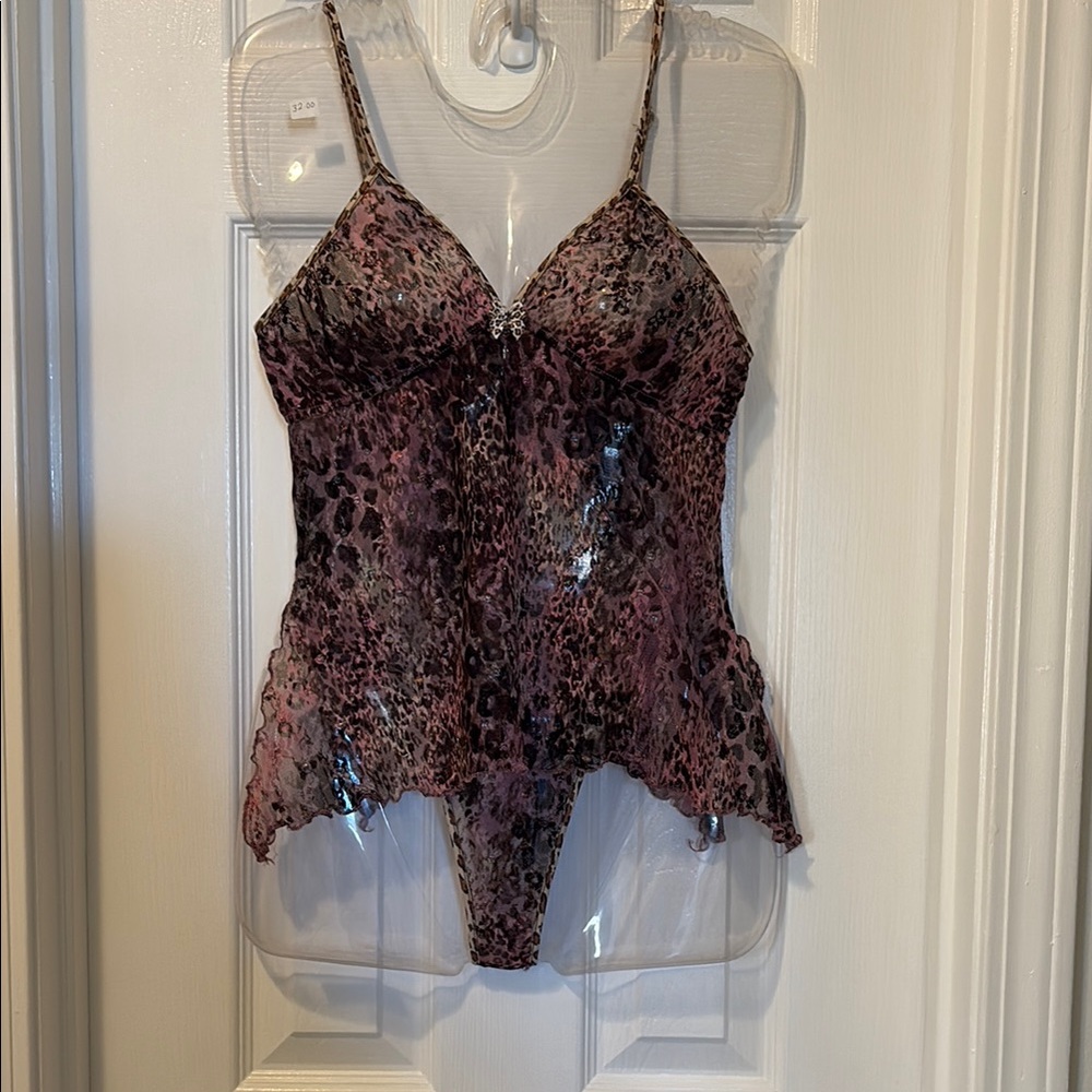 Chic Animal Print Top & Panties
